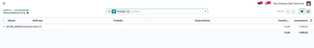 FIFO-Bestandsbewertung in Odoo Lager  (1/2)