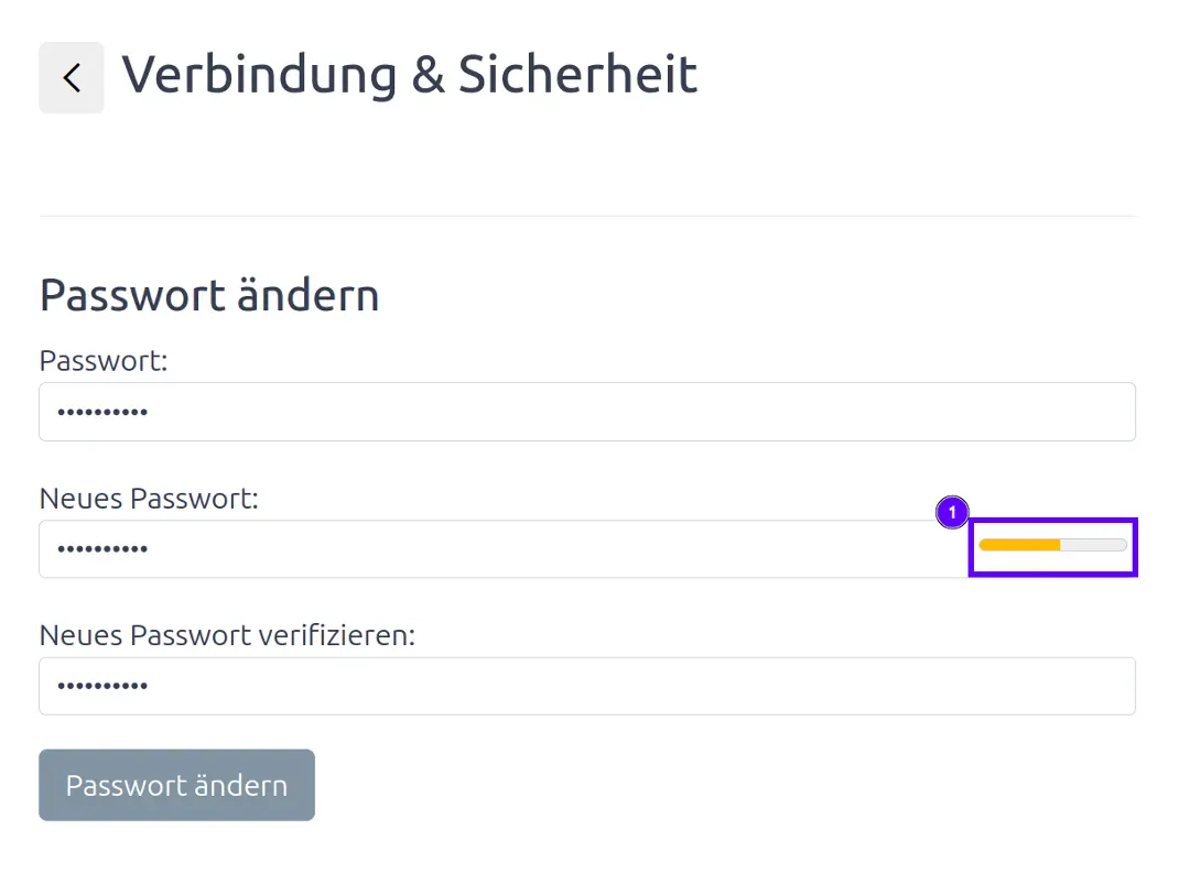 Die Erweiterung des Moduls "Password Policy"​