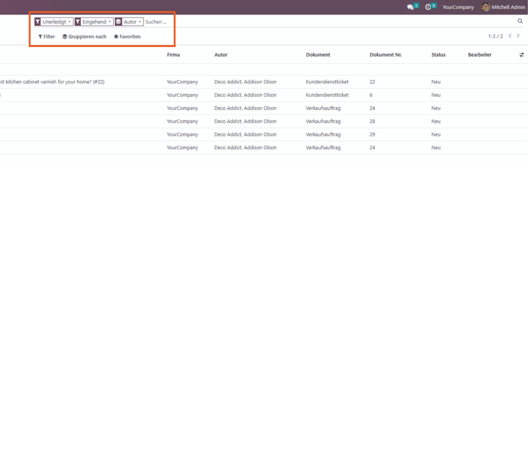 Ticketing Tool_Filterung Ticketing Tool_Filterung