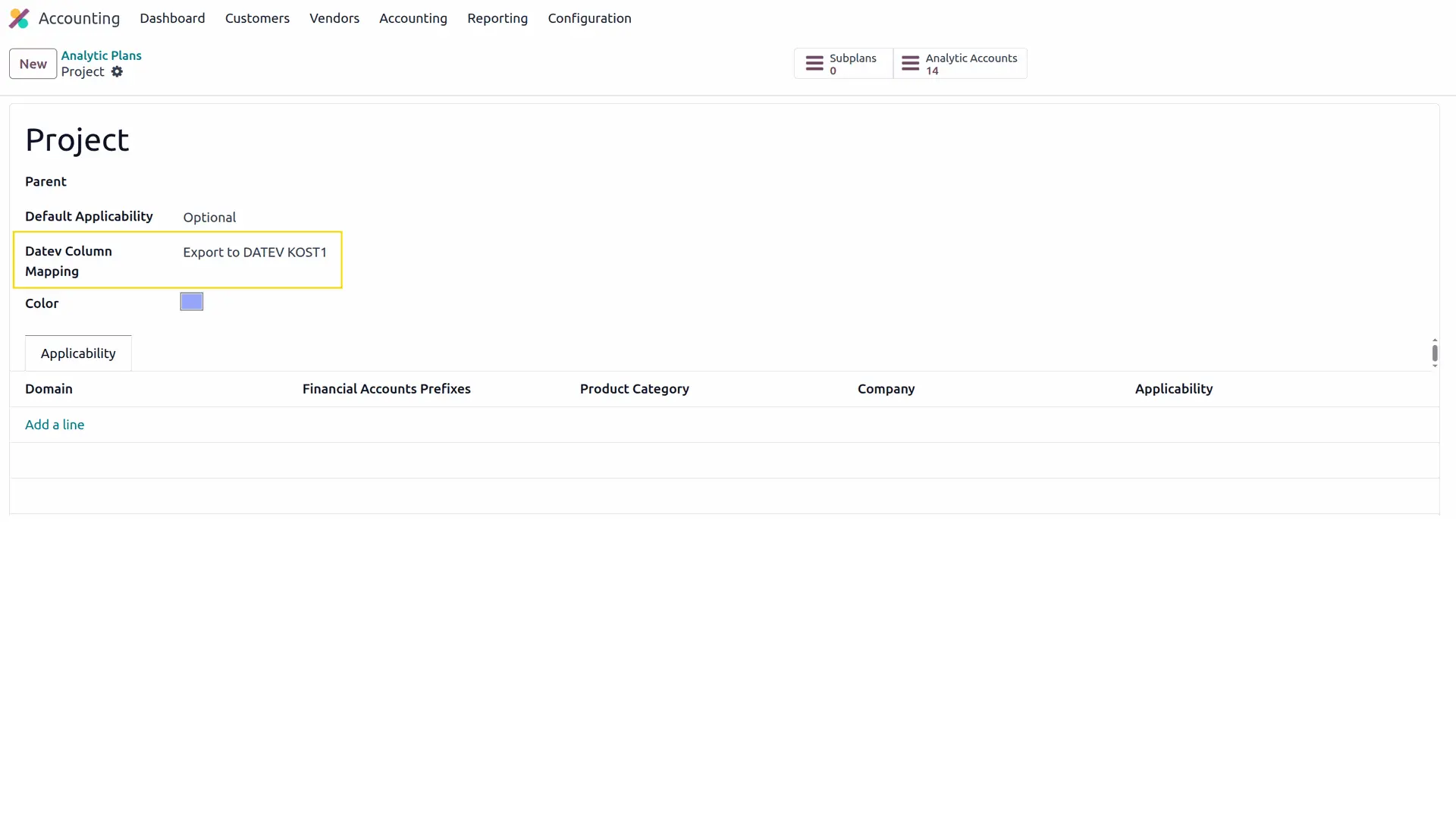 Odoo DATEV AddOn Screenshot 4 Odoo DATEV AddOn Screenshot 4