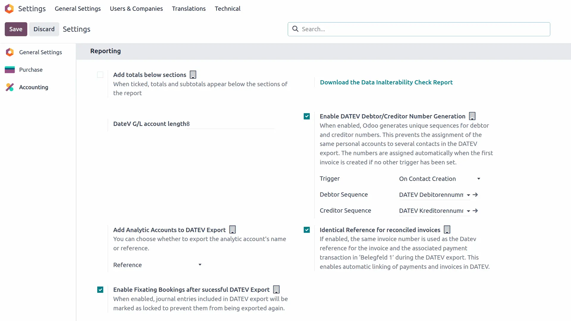 Odoo DATEV AddOn Screenshot 6 Odoo DATEV AddOn Screenshot 6