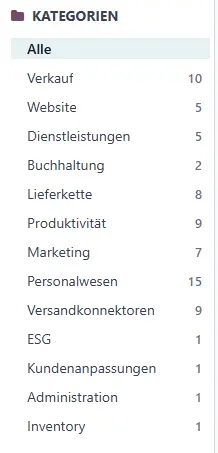 Odoo 18 Community Kategorien Odoo 18 Community Kategorien