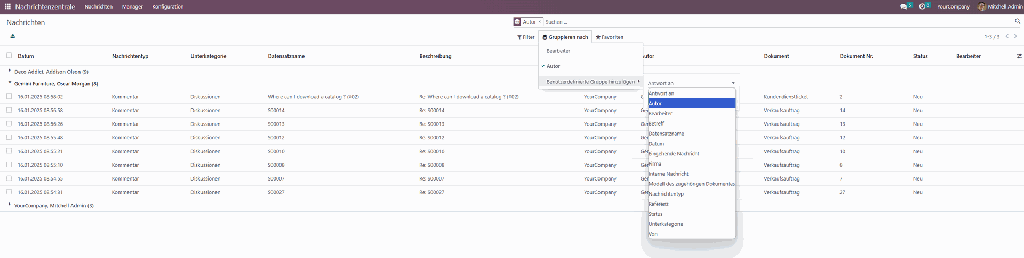 Odoo Ticketing Software - Schnelle Navigation